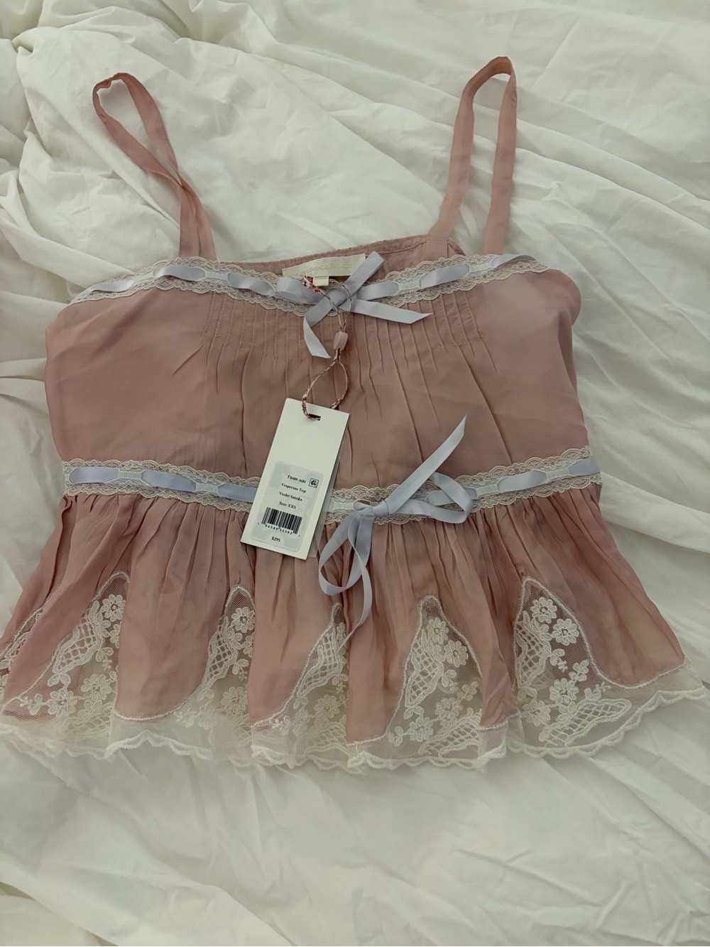 Love Shack Fancy Vesperine Silk Habotai Top - Picture 3 of 3